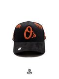 Gran Jefe Orioles Naranja – Gorra con Bordado y Acabado de Gamuza