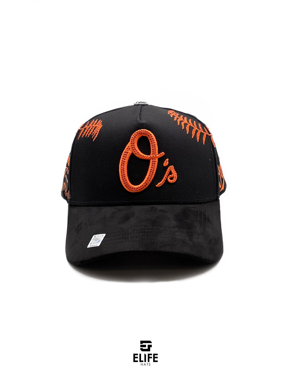 Gran Jefe Orioles Naranja – Gorra con Bordado y Acabado de Gamuza