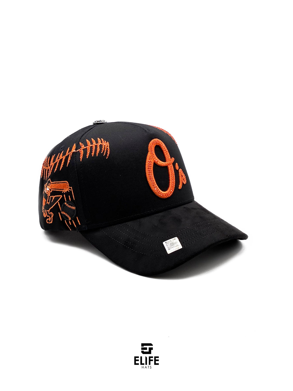 Gran Jefe Orioles Naranja – Gorra con Bordado y Acabado de Gamuza