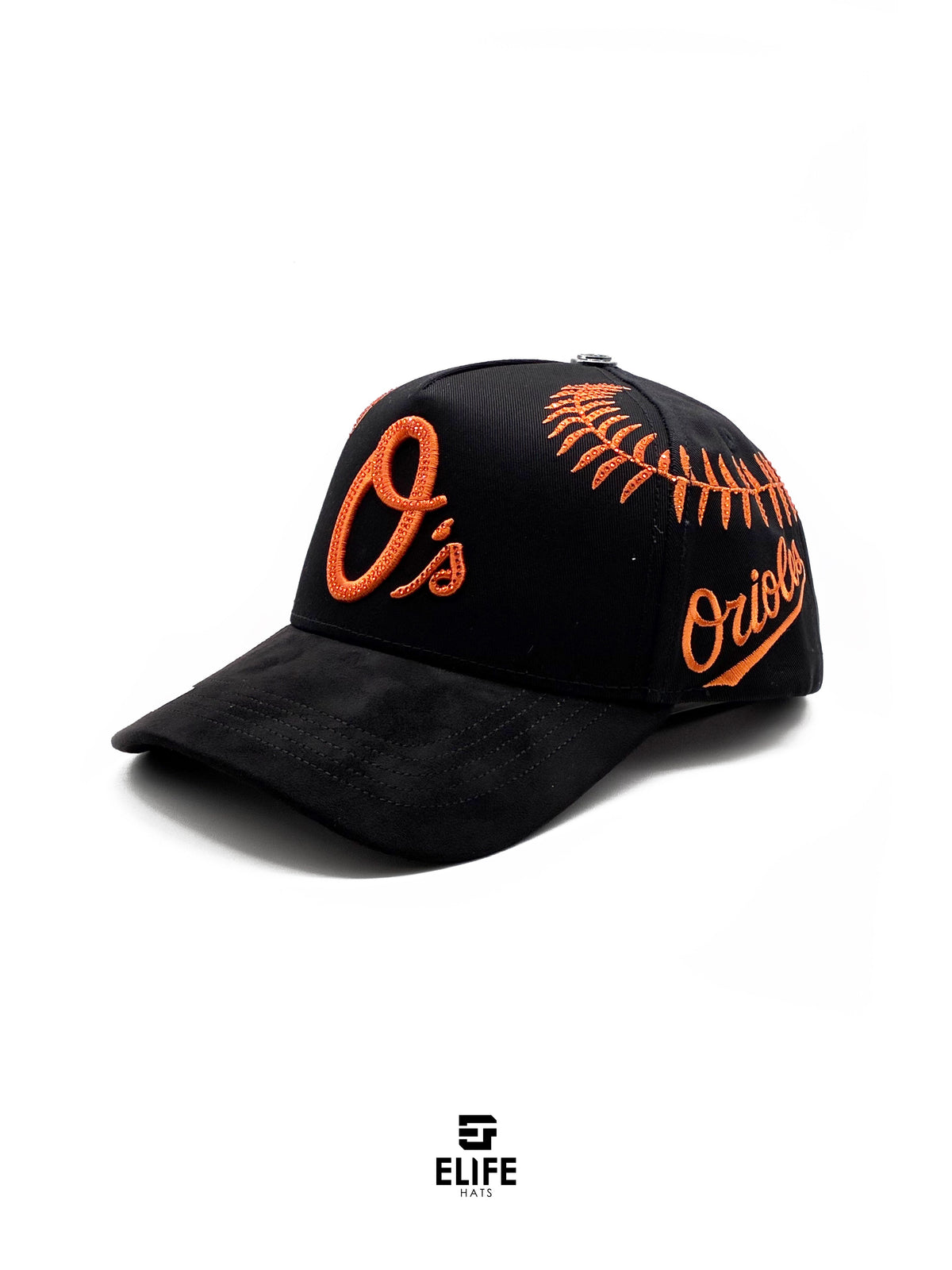 Gran Jefe Orioles Naranja – Gorra con Bordado y Acabado de Gamuza