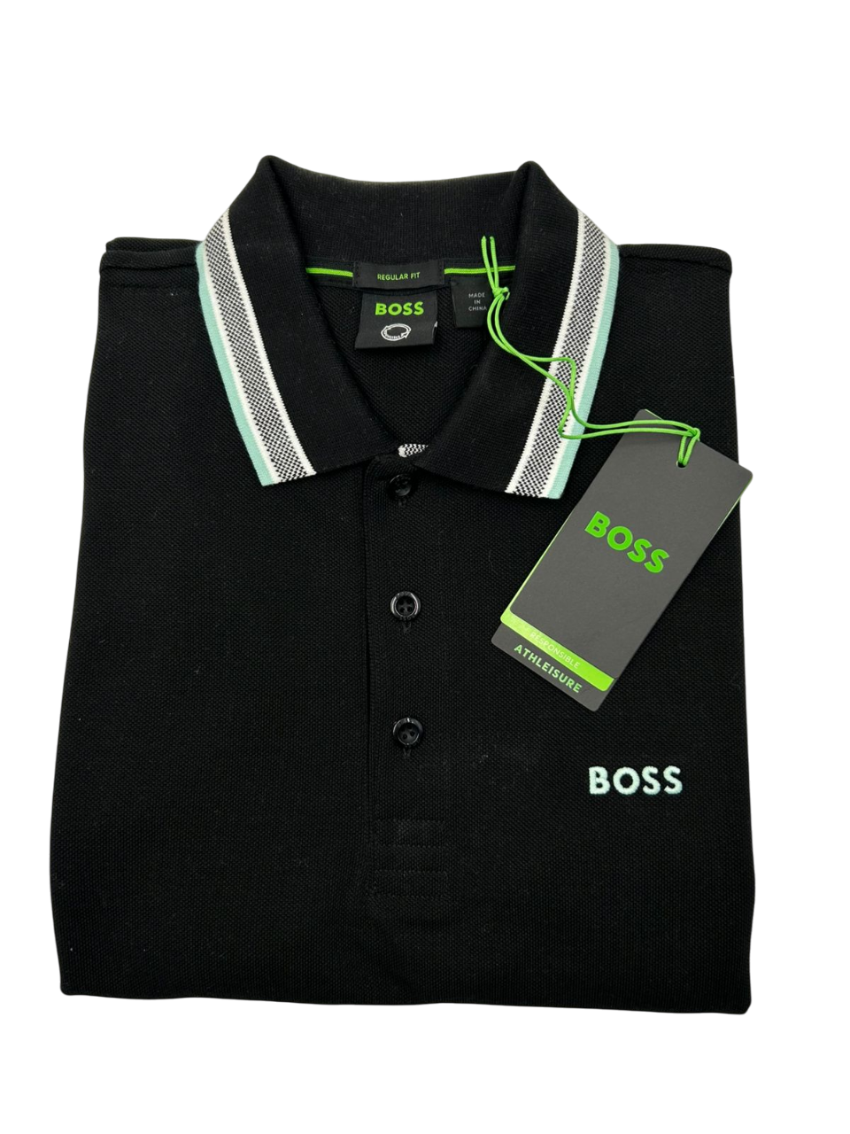 Polo Boss  Paddy Negra Menta