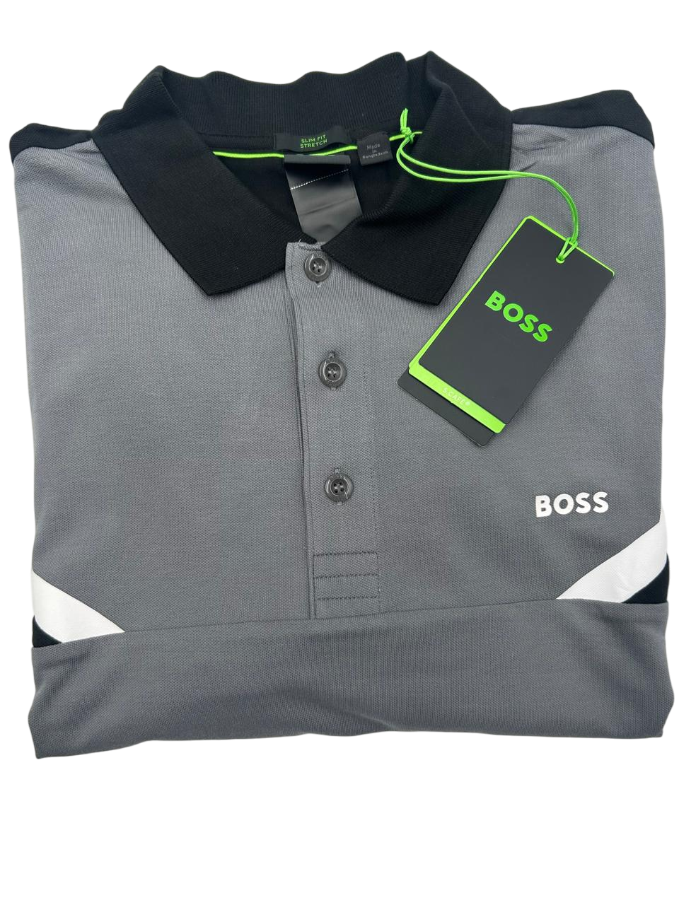 POLO BOSS PAULE 2 GRIS NEGRA