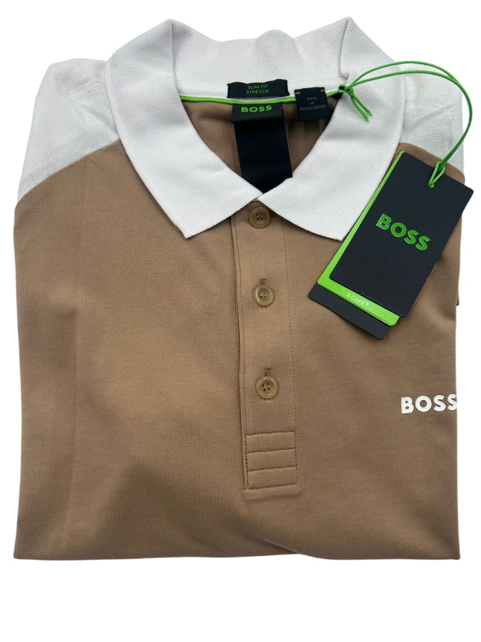 POLO BOSS PAULE 3 BEIGE BLANCA