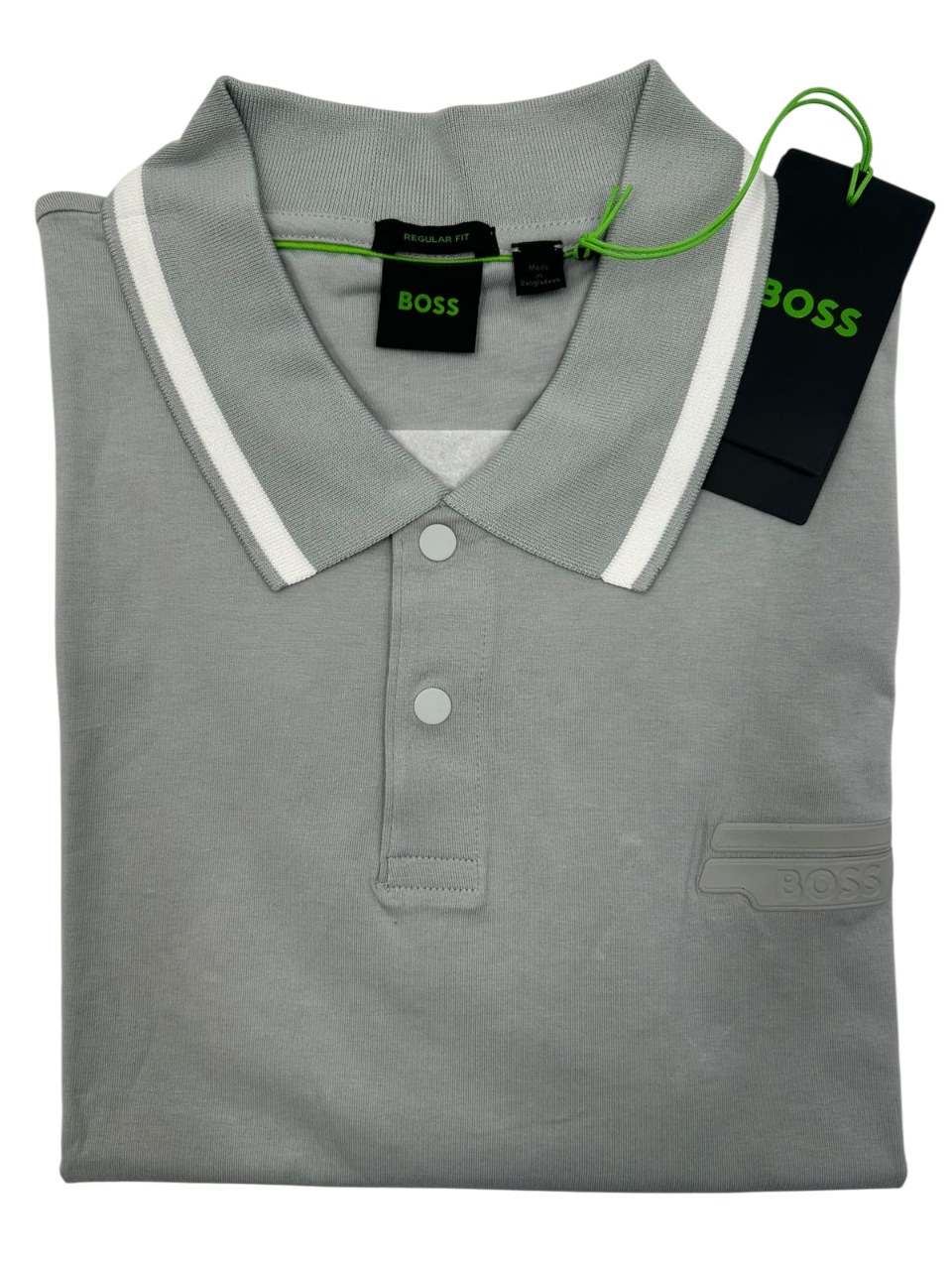 POLO BOSS  PIO BADGE GRIS