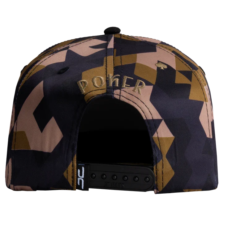 JC Gorras Póker Camuflaje Café – Gorra con Bordado