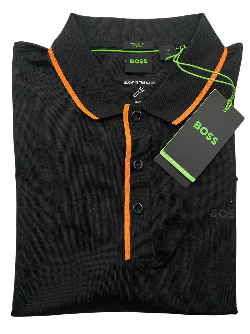 POLO BOSS PADDYTECH 1 NEGRA NARANJA