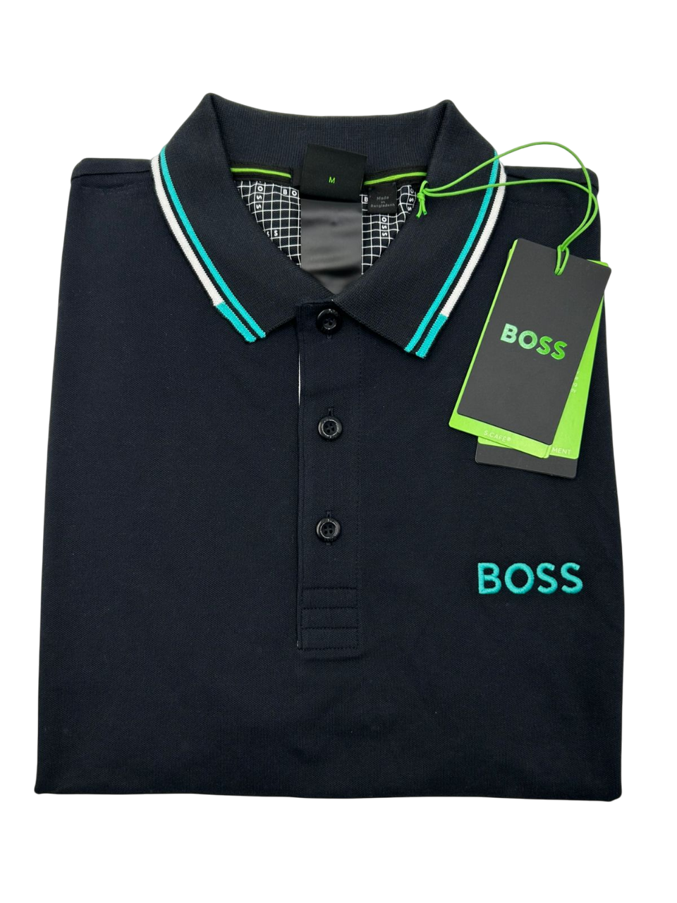 POLO BOSS PADDY PRO AZUL Y TURQUESA