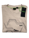 PLAYERA BOSS TEE 3 BEIGE NEGRO