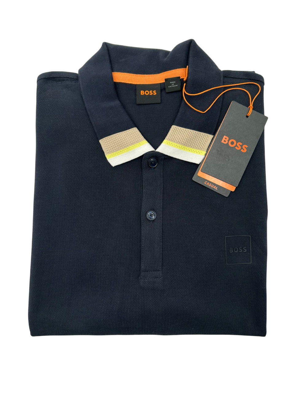 Polo Boss PeDetall Azul Marino