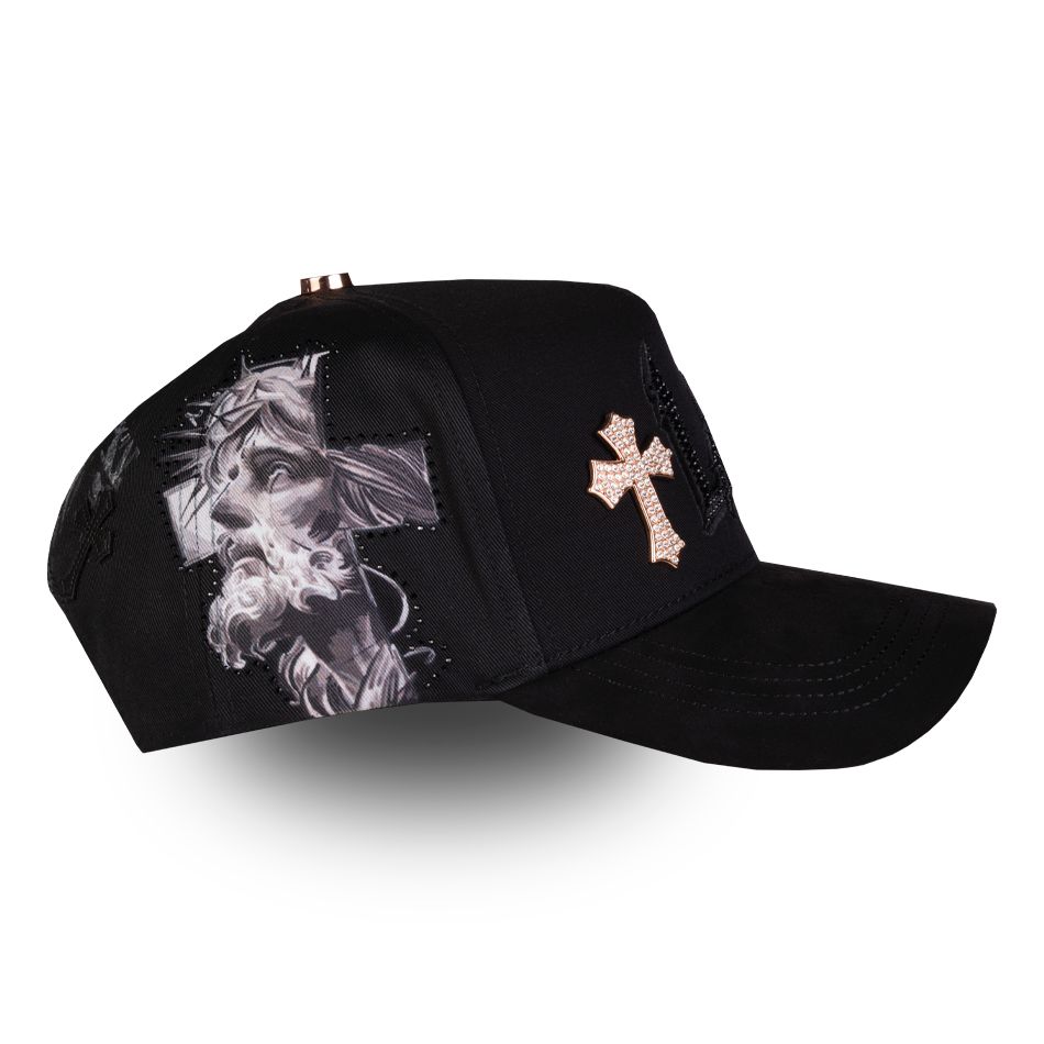 Gorras Rico LA Cromo Dorada – Gorra con Detalles Cromados + Set Completo