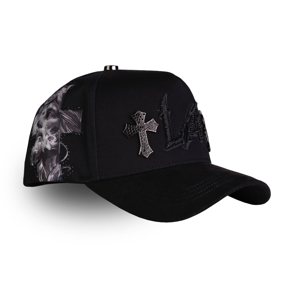 Gorras Rico LA Cromo Negra – Gorra con Detalles Cromados + Set Completo