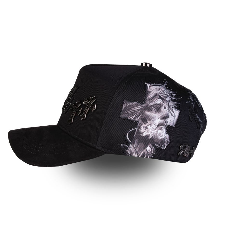 Gorras Rico LA Cromo Negra – Gorra con Detalles Cromados + Set Completo