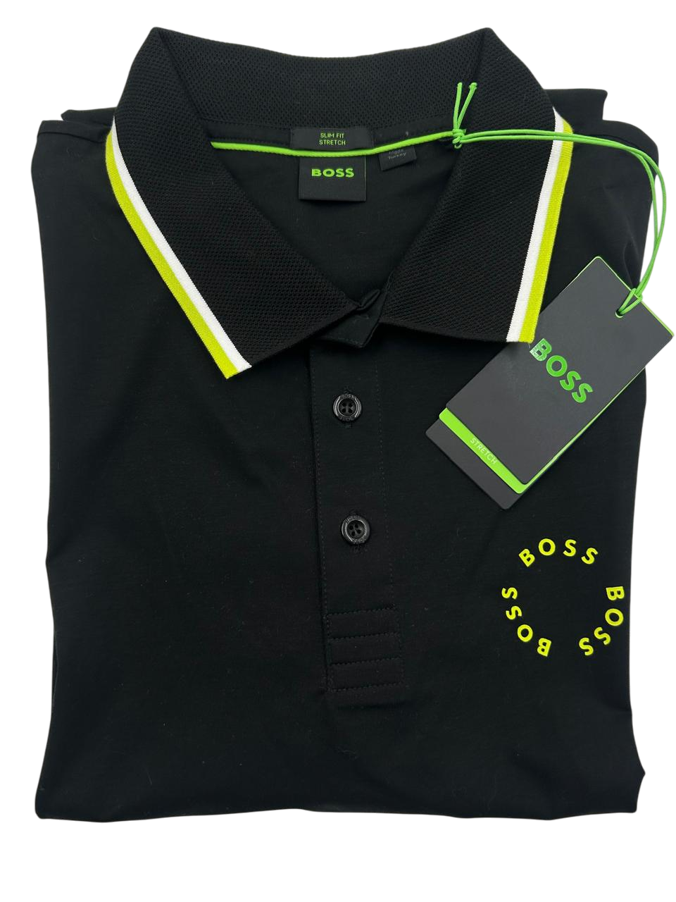 POLO BOSS PAULE 2 NEGRA VERDE