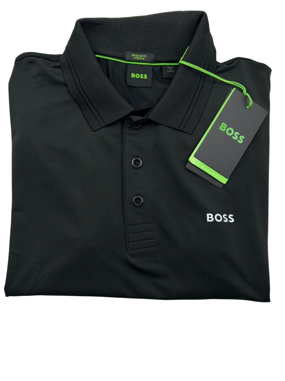POLO BOSS PADDYTECH NEGRA VERDE