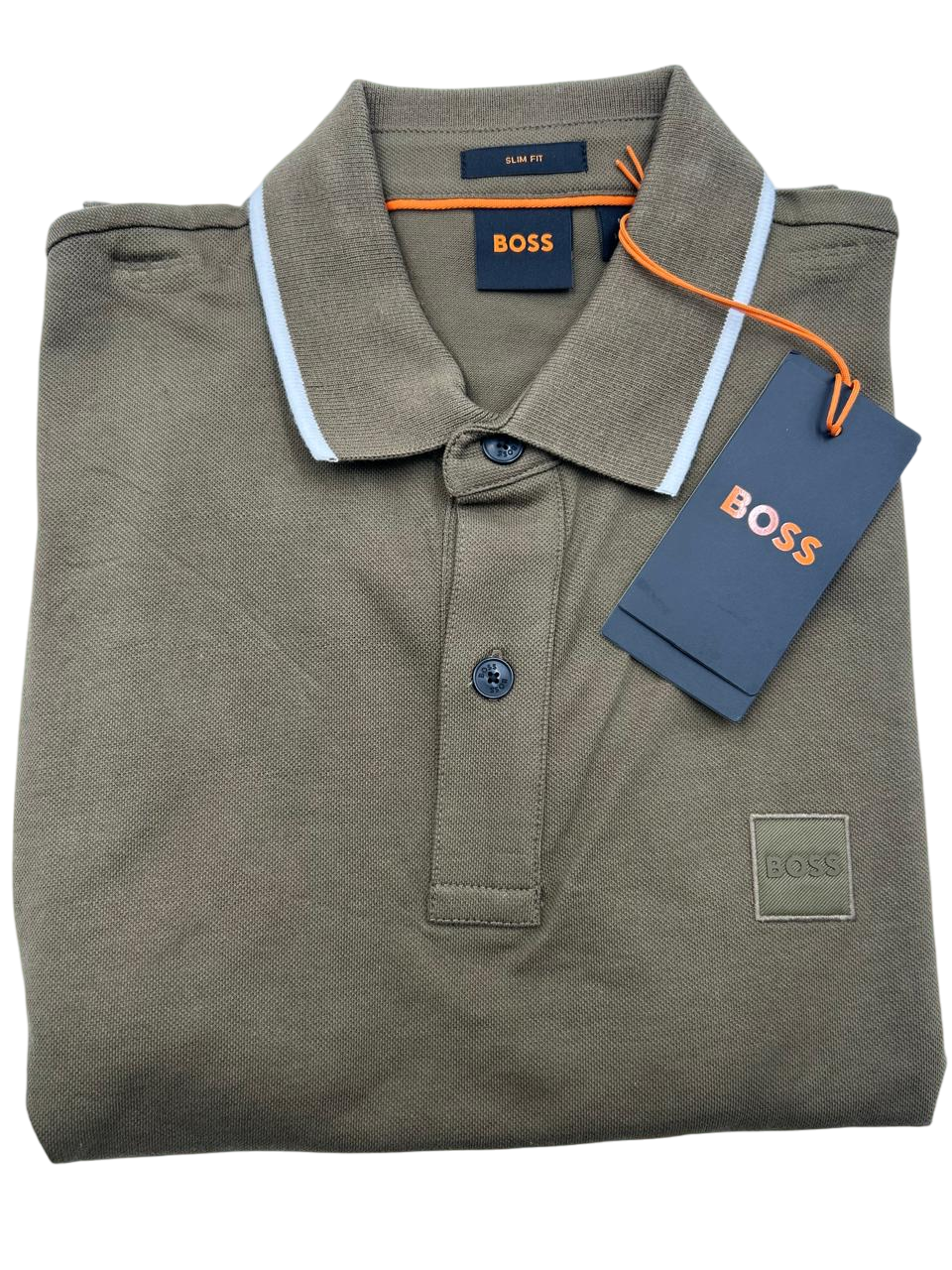 POLO BOSS PASSERTIP VERDE MILITAR NEGRA