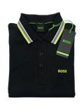 Polo  Boss Paddy Negra Amarillo
