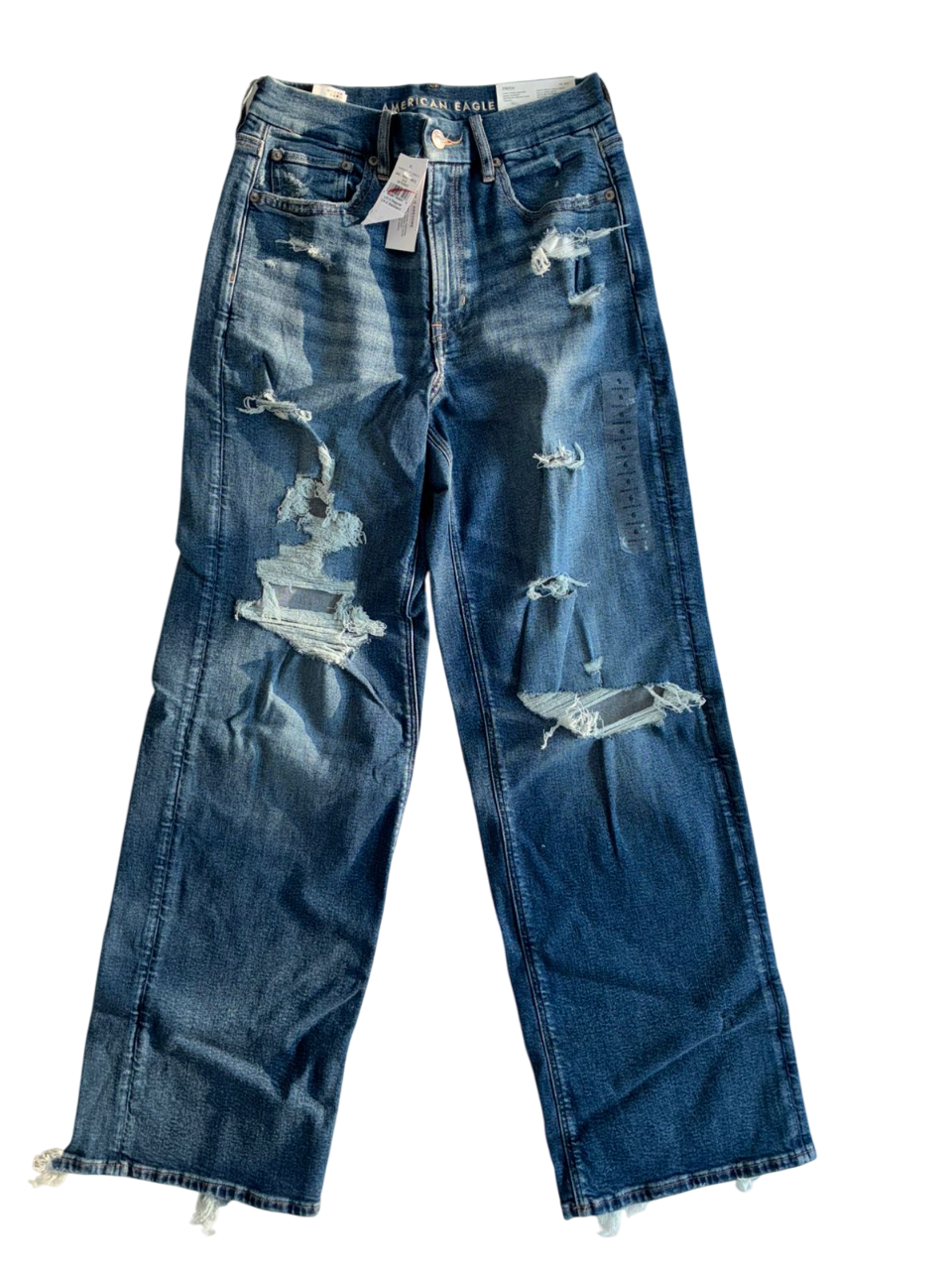PANTALON AE CURVY SUPER HI-RISE BAGGY STRAIHGT M 4672