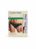 Pack de 3 bragas bikini Calvin Klein de algodón elástico para mujer, con cintura con logo distintivo.