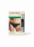 Pack de 3 bragas bikini Calvin Klein para mujer, de algodón elástico, con cintura con logo.