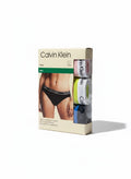 ELIFE BOUTIQUE pack de 3 bragas bikini Calvin Klein de algodón elástico para mujer con cintura con logo.
