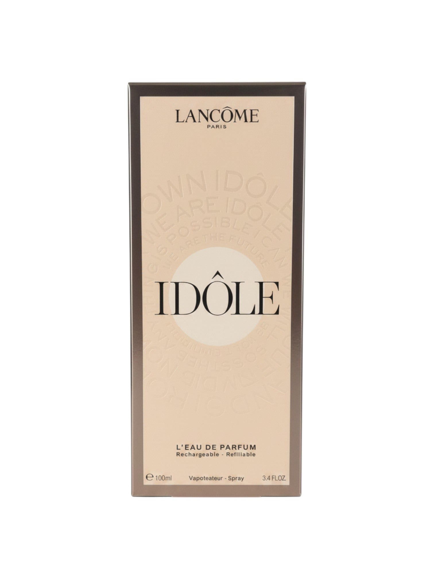 Caja de perfume Lancome Idole L'Eau de Parfum para mujer, 100ml, 3.4 FL.OZ. Spray recargable.