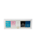 ELIFE BOUTIQUE set de 5 mini fragancias Versace para hombre, incluye Dylan Turquoise, Eau de Toilette y más. Presentación de lujo.