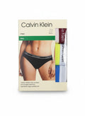 ELIFE BOUTIQUE pack de 3 bragas bikini Calvin Klein de algodón elástico para mujer con cintura con logo.