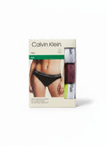 Pack de 3 bragas bikini Calvin Klein para mujer, de algodón elástico, con cintura con logo.