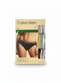 ELIFE BOUTIQUE pack de 3 bragas bikini Calvin Klein de algodón elástico para mujer con cintura con logo.