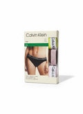 Pack de 3 bragas bikini Calvin Klein para mujer, de algodón elástico, con cintura con logo.