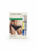ELIFE BOUTIQUE: Pack de 3 braguitas bikini Calvin Klein de algodón elástico para mujer con cintura con logo.