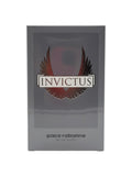 Caja de perfume Invictus de Paco Rabanne para hombre, Eau de Toilette de 6.8 oz, con diseño de alas y logo plateado.