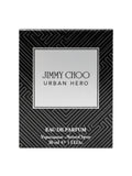 Caja de perfume Jimmy Choo Urban Hero Eau de Parfum para hombre, 30 ml. Diseño moderno en blanco y negro.