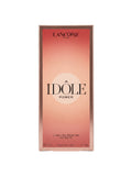 Elife Boutique presenta la caja de perfume Lancome Idole Power para mujer, 3.4 oz EDP, con un diseño degradado de rosa a melocotón y detalles dorados.