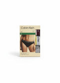 ELIFE BOUTIQUE Pack de 3 bragas bikini Calvin Klein de algodón elástico negro con cintura con logo.