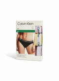 ELIFE BOUTIQUE pack de 3 bragas bikini Calvin Klein para mujer, algodón elástico, cintura con logo.