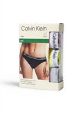 ELIFE BOUTIQUE pack de 3 braguitas bikini de algodón elástico Calvin Klein para mujer con cintura con logo.