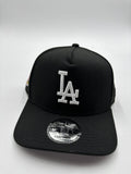 New Era A-FRAME LA Negra Parche rosa