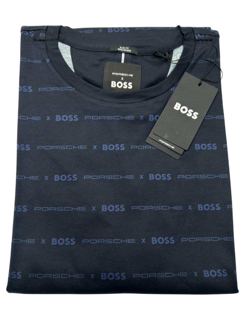 PLAYERA BOOSS X PORSCHE TESSLER 261 AZUL