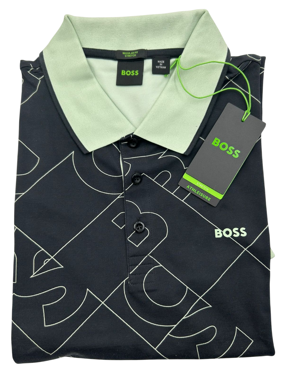 POLO  BOSS PADDY 3 GRIS VERDE