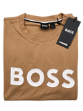 PLAYERA BOSS TIBURT 354 BEIGE BLANCO