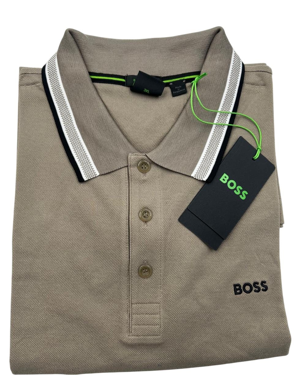 POLO BOSS PADDY BEIGE NEGRA