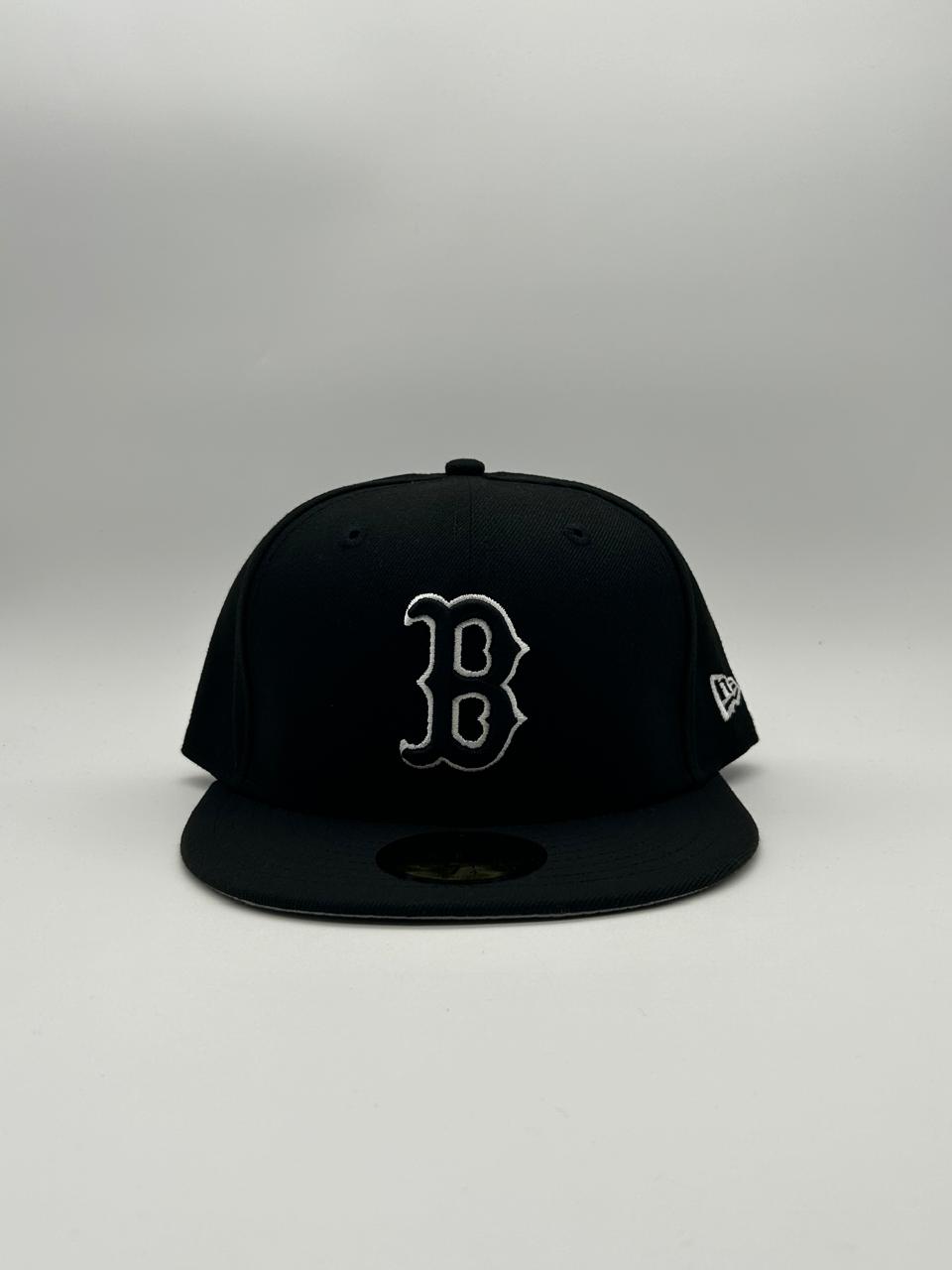 New Era Boston Negra Blanco Linea