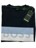 PLAYERA BOSS TEE 9 AZUL BLANCO