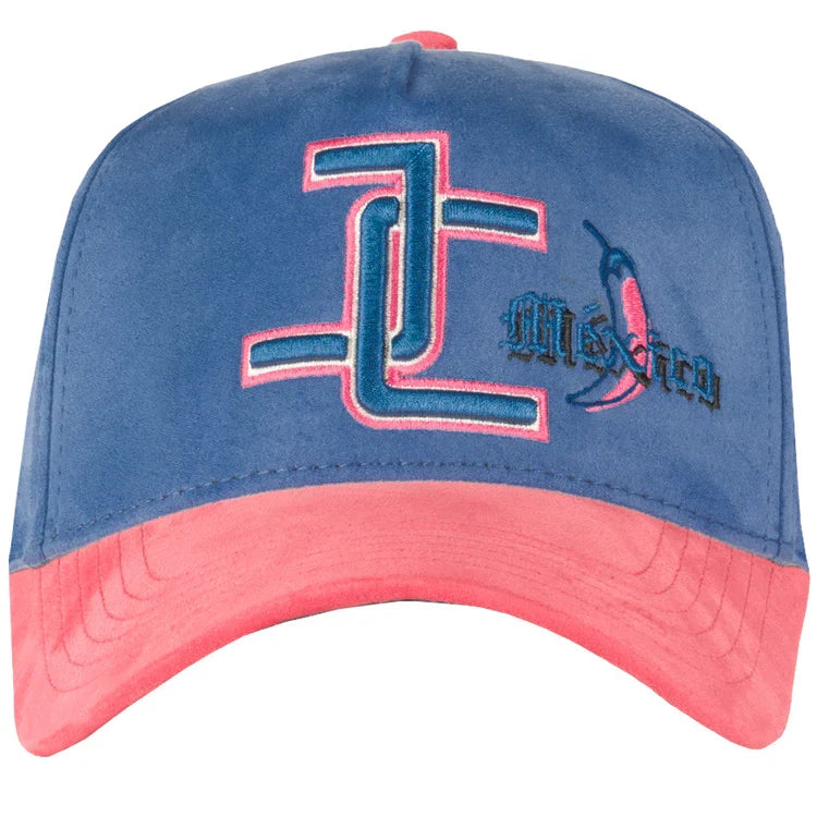 JC Gorras MEX Azul/Rosa – Gorra con Bordado